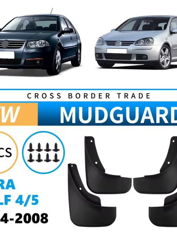 Product 4-Piece Mud Flaps Splash Guards Set – VW Golf MK4 & MK5 (2002–2009) Image