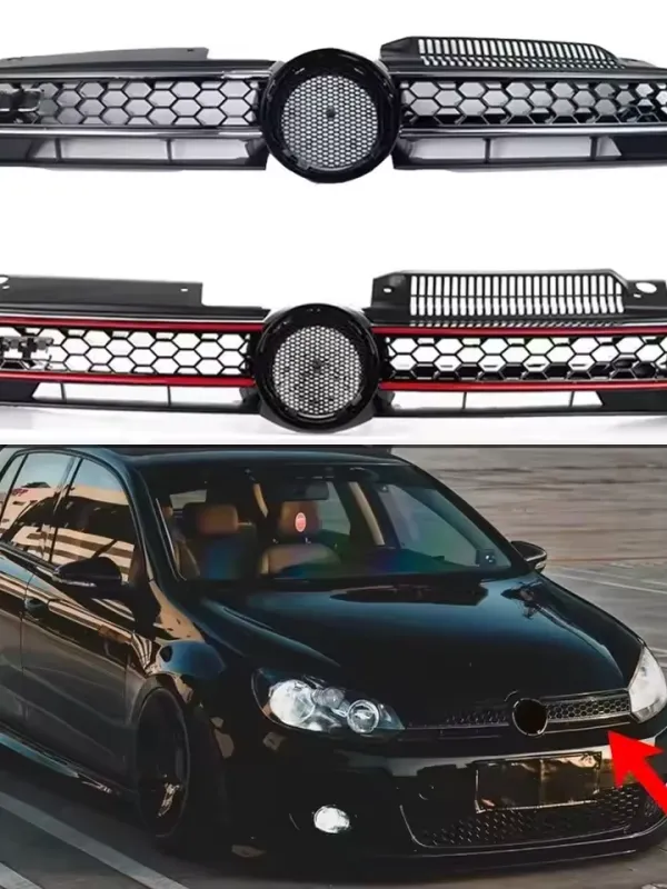 Product GTI Style Honeycomb Front Bumper Center Grille – VW Golf MK6 (2009–2013) Image