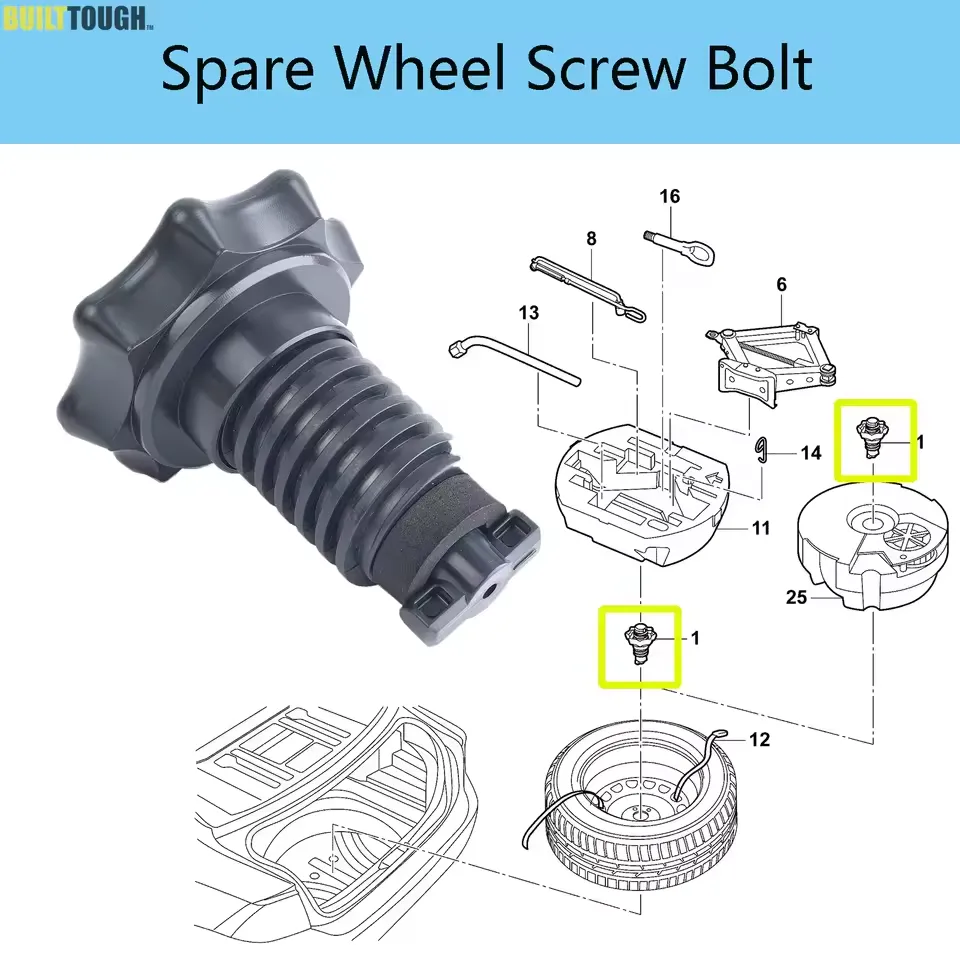 VW Spare Wheel Tire Holder Fixing Mounting Bracket 1Pc for EOS Scirocco Passat Jetta Beetle Golf Golf Plus