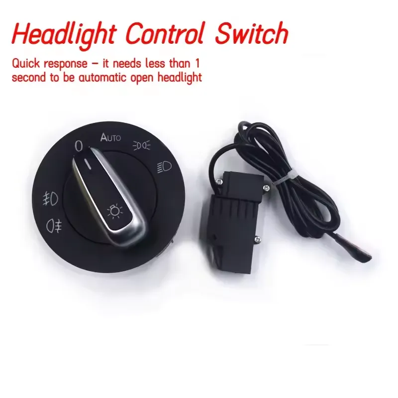 Chrome Auto Headlight Switch 5ND941431B for VW Golf MK5 MK6 Passat B6 B7 CC Touran Caddy Tiguan