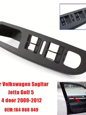 Front Door Upper Armrest Panel Window Switch Bezel Trim for VW Golf 5 Jetta MK5 1K4868049C