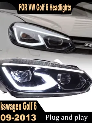 Pair LED Projector Headlights with DRL – VW Golf MK6 GTI R20 (2009–2013) Plug & Play