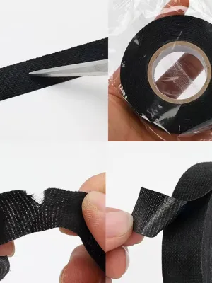 Universal High Temperature Wire Harness Wrapping Tape Self-Adhesive Automotive Wiring Harness Fabric Tape for Car Noise Damping 15M/25M