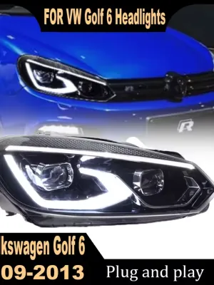 Pair LED Projector Headlights with DRL – VW Golf MK6 GTI R20 (2009–2013) Plug & Play