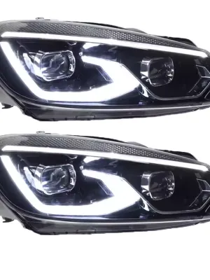 Pair LED Projector Headlights with DRL – VW Golf MK6 GTI R20 (2009–2013) Plug & Play