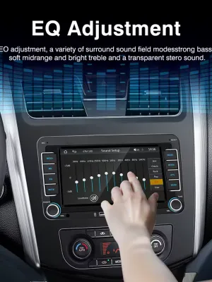 7-Inch Touchscreen Car Stereo with Android Auto & Apple CarPlay – VW Bluetooth AM/FM USB Head Unit