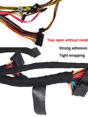 Universal High Temperature Wire Harness Wrapping Tape Self-Adhesive Automotive Wiring Harness Fabric Tape for Car Noise Damping 15M/25M