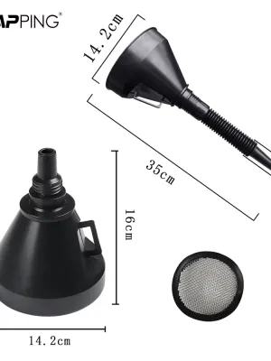 Universal Engine Refueling Funnel with Filter
