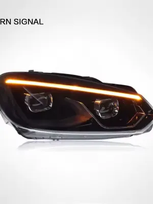 Pair LED Projector Headlights with DRL – VW Golf MK6 GTI R20 (2009–2013) Plug & Play