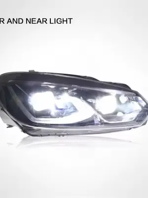 Pair LED Projector Headlights with DRL – VW Golf MK6 GTI R20 (2009–2013) Plug & Play
