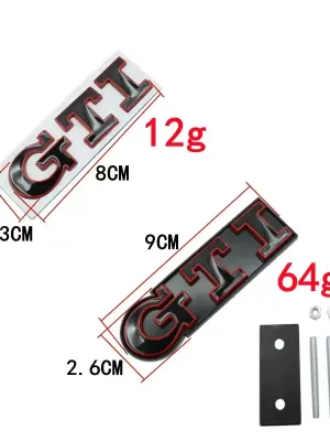 Metal GTI Front Grille Emblem Badge – VW Golf 4 5 6 7 8 Passat Jetta Polo Touareg Touran
