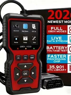 Universal V519 Professional OBD2 Scanner USB-Powered Automotive Diagnostic Tool with Real-Time Data Stream, Code Reader & Engine Fault Code Reset