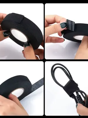 Universal High Temperature Wire Harness Wrapping Tape Self-Adhesive Automotive Wiring Harness Fabric Tape for Car Noise Damping 15M/25M
