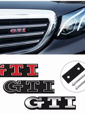 Metal GTI Front Grille Emblem Badge – VW Golf 4 5 6 7 8 Passat Jetta Polo Touareg Touran